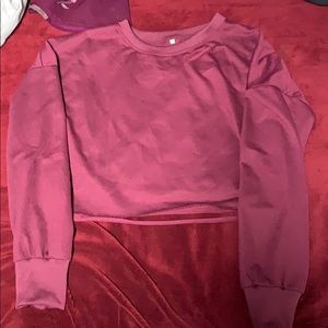 Red crop hoodie never worn